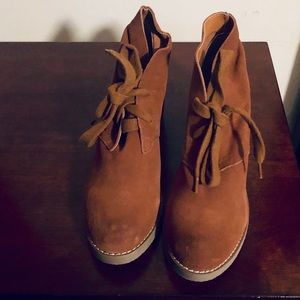 Burnt Orange suede ankle boots